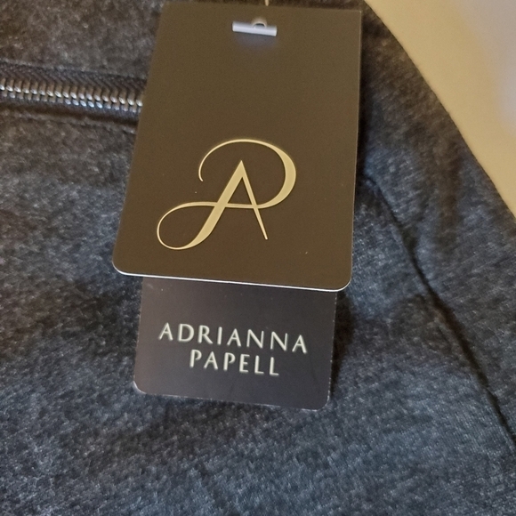 Adrianna Papell Charcoal Gray Knit Pant Sz 8 - Picture 7 of 13